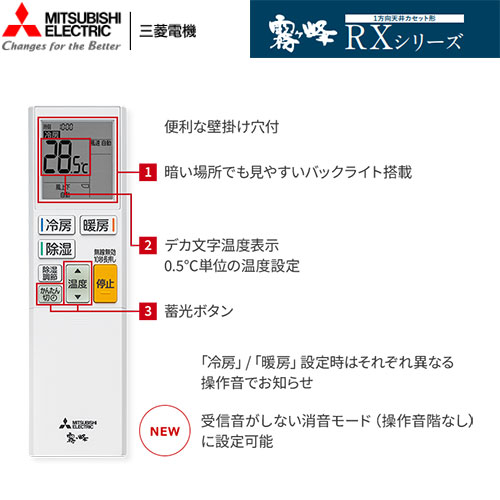 MLZ-RX5026ASの室外機・リモコン・パネル