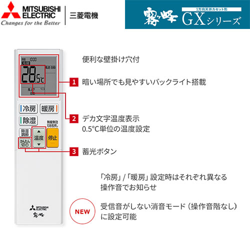 MLZ-GX4026ASの室外機・リモコン・パネル