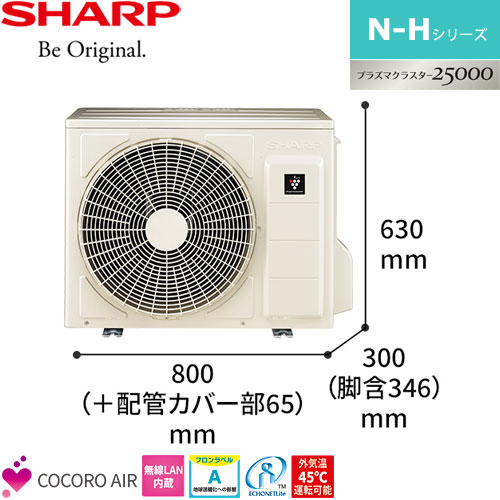 AY-N56H2-Wの室外機・リモコン・パネル