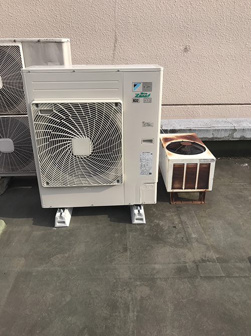 室外機施工後