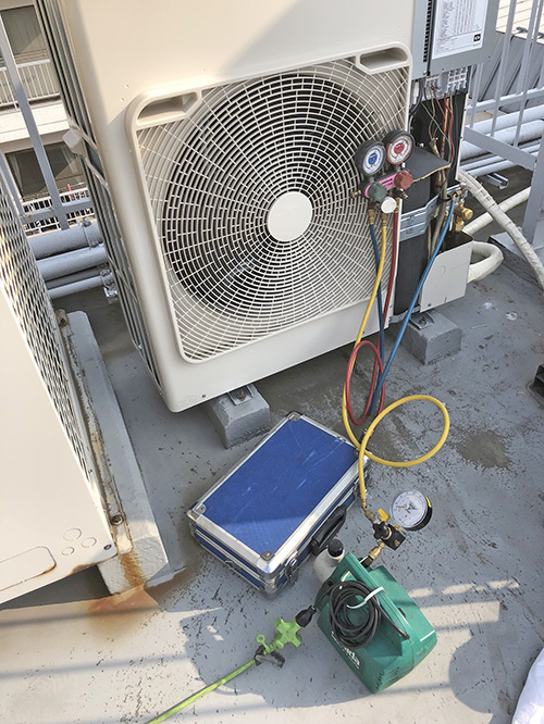 真空引き中