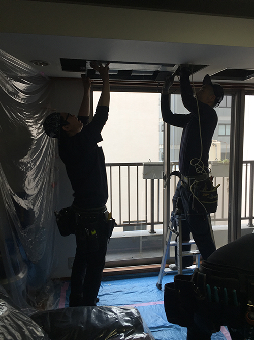 真空引き中