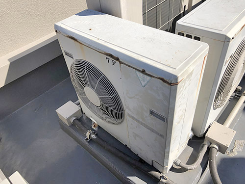 室外機取り外し前