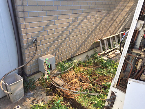室外機を撤去
