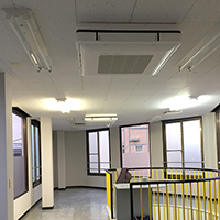 千葉県市川市のテナントビルにて天吊4方向の新規取付【業務用エアコン】