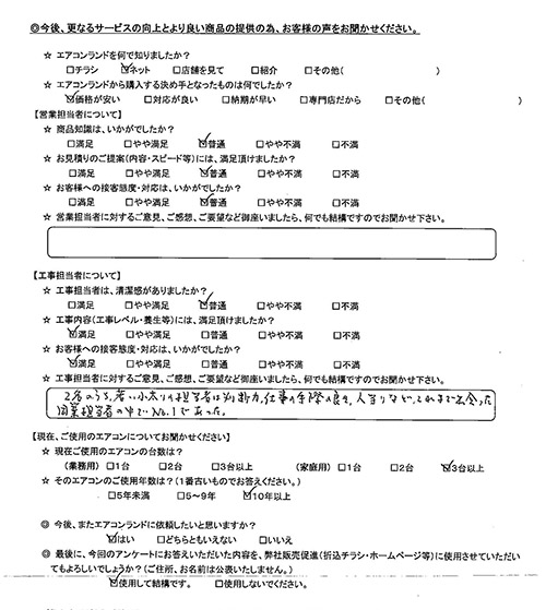 東京都世田谷区のお客様
